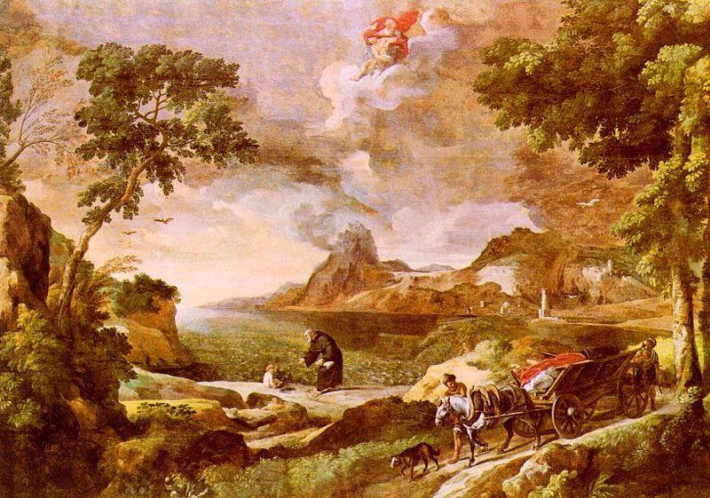 Gaspard Dughet Landscape with St.Augustine and the Mystery of the Trinity